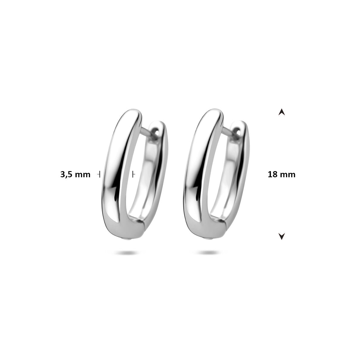 Fantasy Collection Oorbellen 18 mm zilver