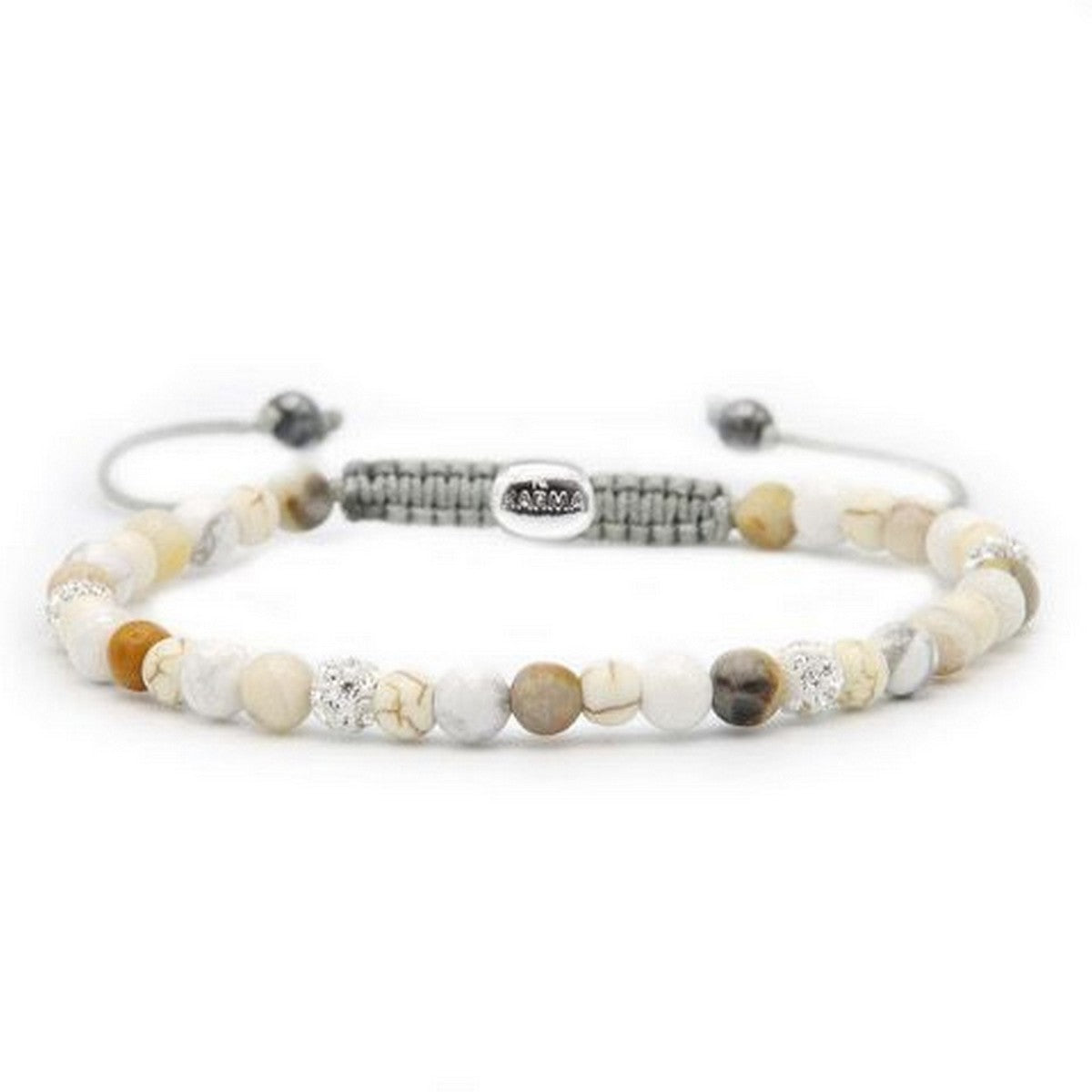 Karma armband Spiral Vanilla Ice Cream xxs elastic (white crystal) 84403EL - PansiteNederland.nl