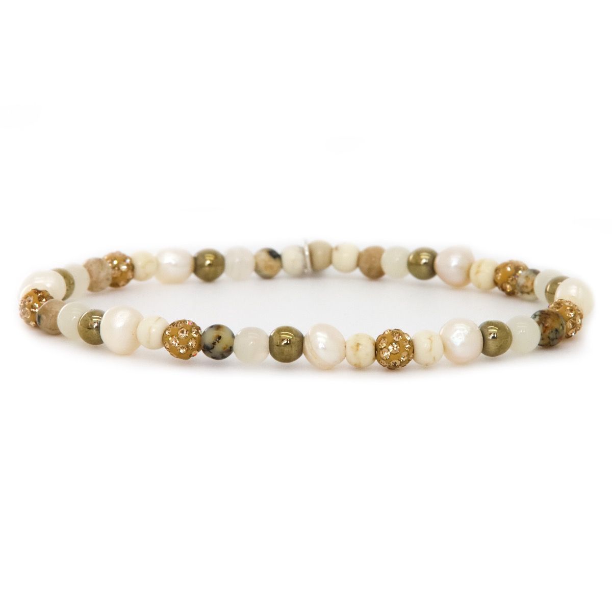 Karma armband Spiral STELLA XXS elastic (gold crystal) 84594EL - PansiteNederland.nl