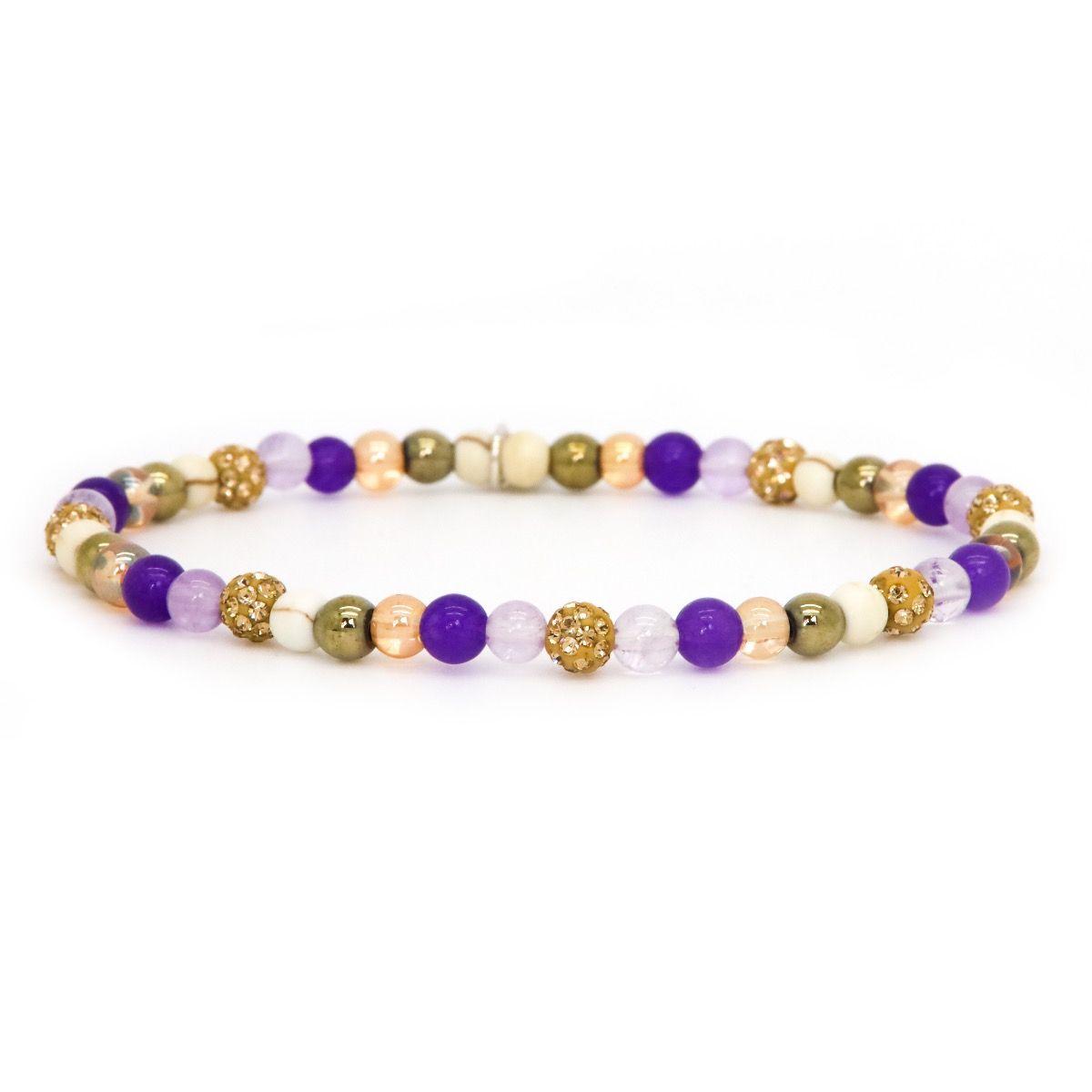 Karma armband Spiral LAVANY XXS elastic (gold crystal) 84597EL - PansiteNederland.nl