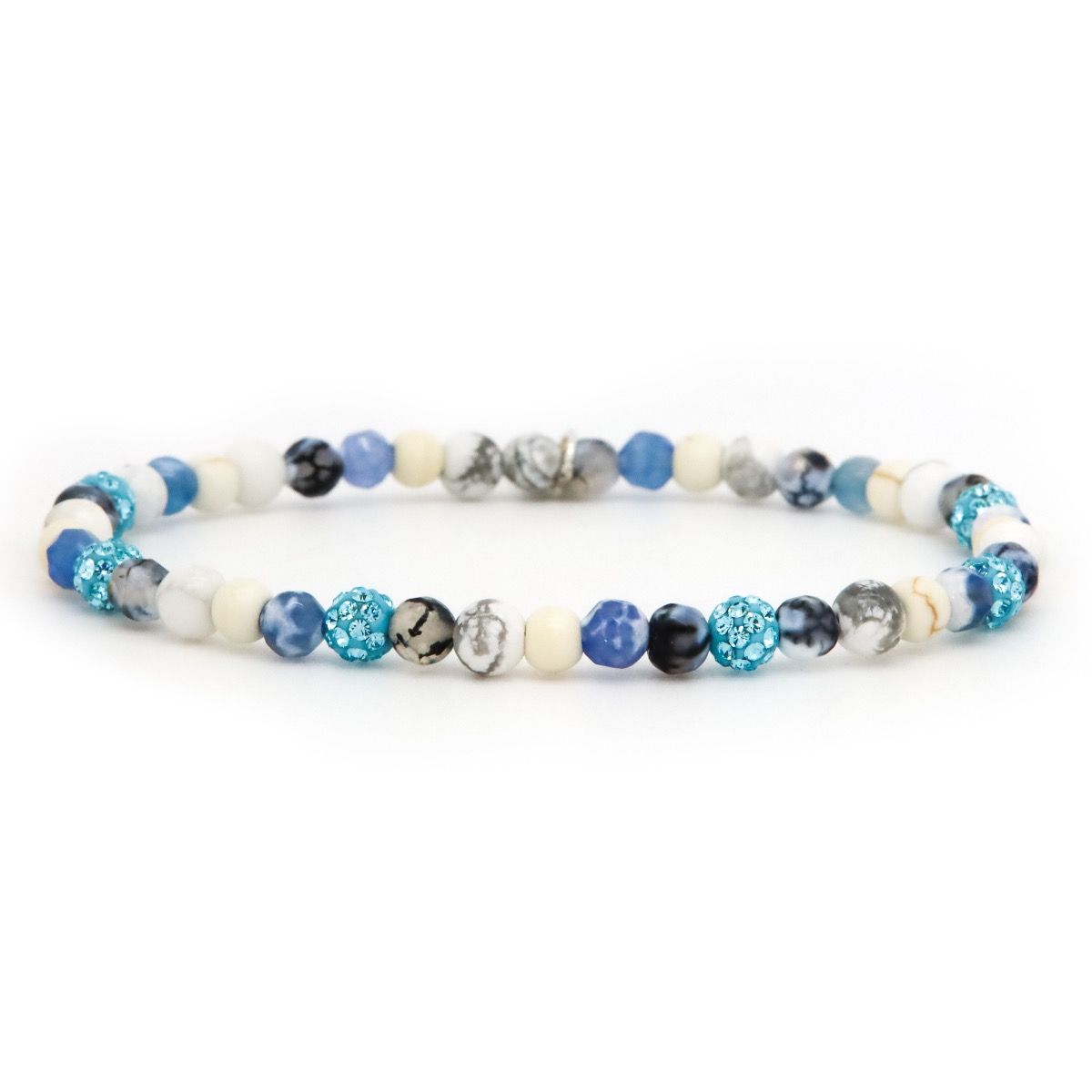 Karma Spiral LAPIS XXS Elastic (blue Crystal) Armband