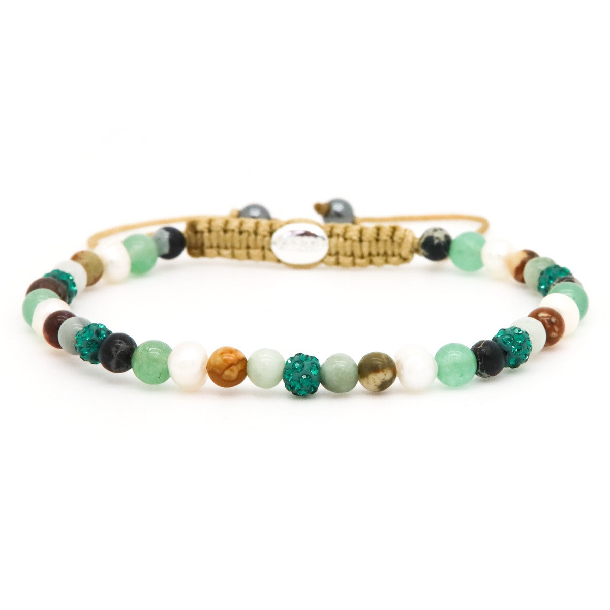 Karma armband Spiral Evie XXS (green crystal) 84633 - PansiteNederland.nl
