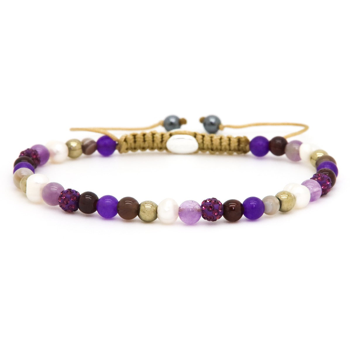 Karma armband Spiral Chloe XXS Elastic (purple crystal) 84639EL - PansiteNederland.nl