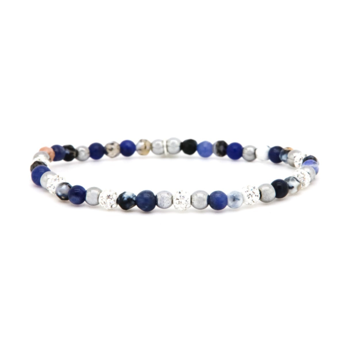 Karma armband Spiral AZURA XXS Elastic white crystal 84651EL