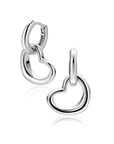 ZINZI zilveren oorbedels open hartvorm 14mm ZICH2718 (zonder oorringen) - PansiteNederland.nl