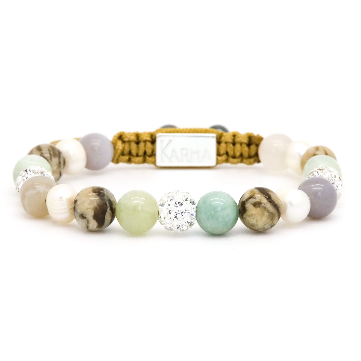 Karma armband Spiral TILLY M (White crystal) 8mm - 85371 - PansiteNederland.nl