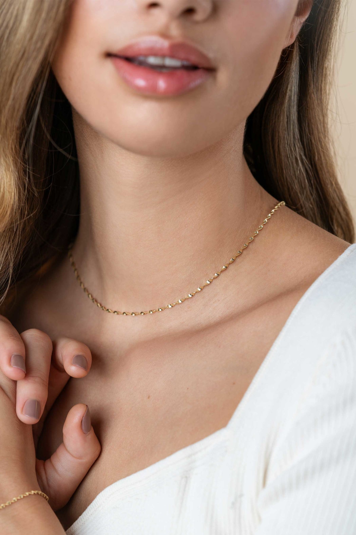 ZINZI Verguld Zilveren Ketting ZIC2585G