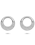 Zilveren gerhodineerde oorknoppen zirkonia 14,5 mm - 1341287