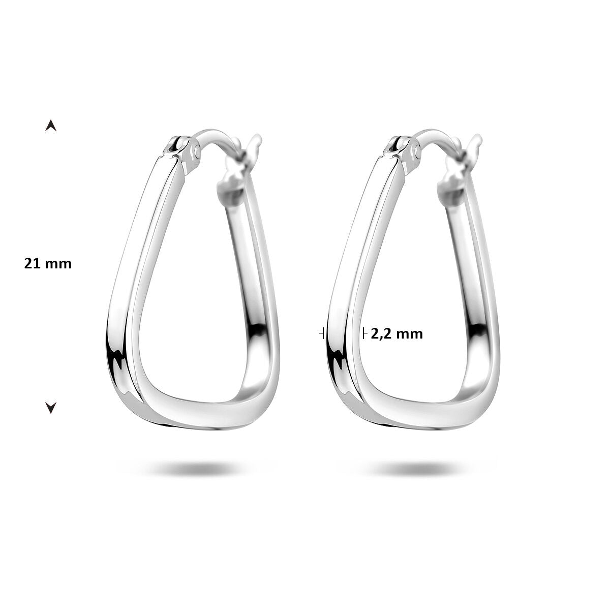 Fantasy Collection Oorbellen 21 mm zilver