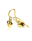 Zinzi 23mm gold plated zilveren oorhangers met bol hart ZIO2661 - PansiteNederland.nl