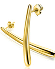 ZINZI gold plated zilveren oorstekers 49mm in langwerpige druppelvorm ZIO2674G - PansiteNederland.nl