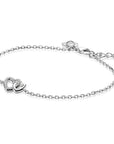 ZINZI zilveren armband met verbonden hartjes, witte zirkonia's 17-19cm ZIA2493