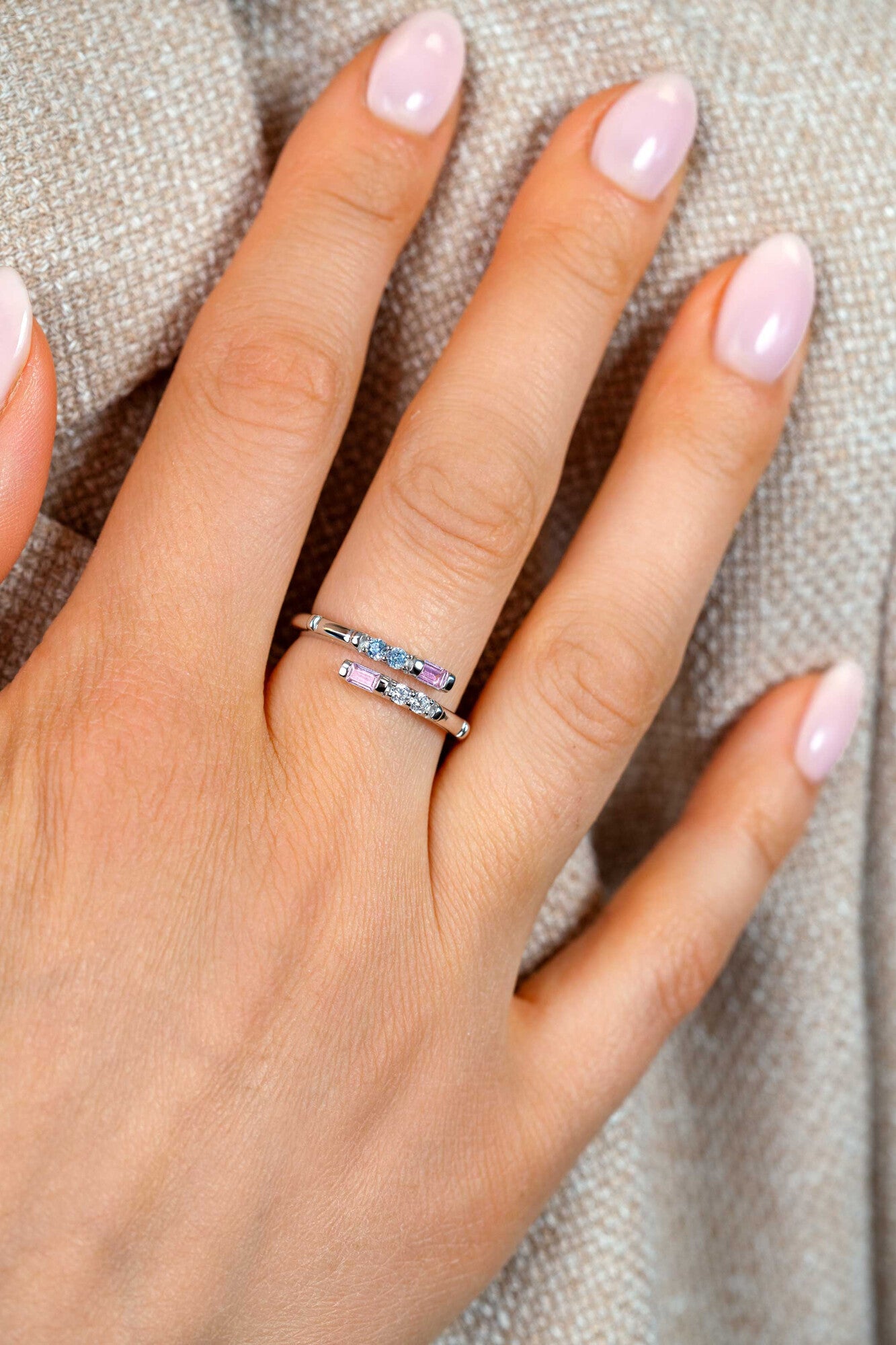 ZINZI Zilveren Ring met Roze Kleursteen ZIR2868