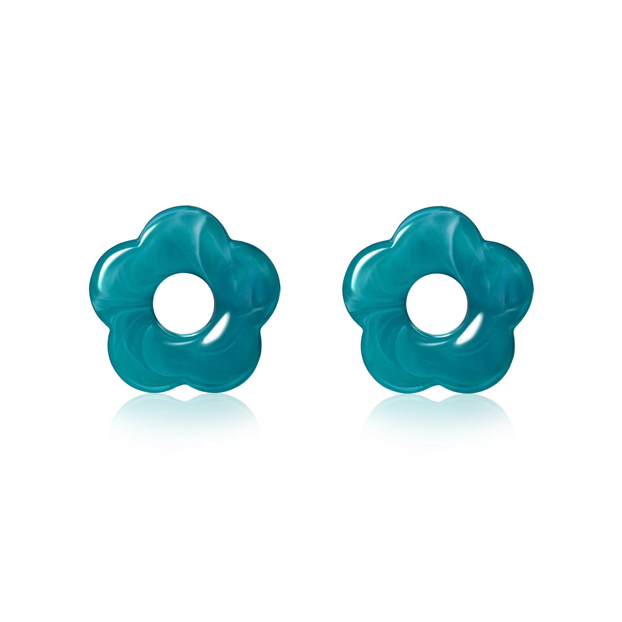 ZINZI Kunststof Oorbedels 26mm blauw - ZICH2720T