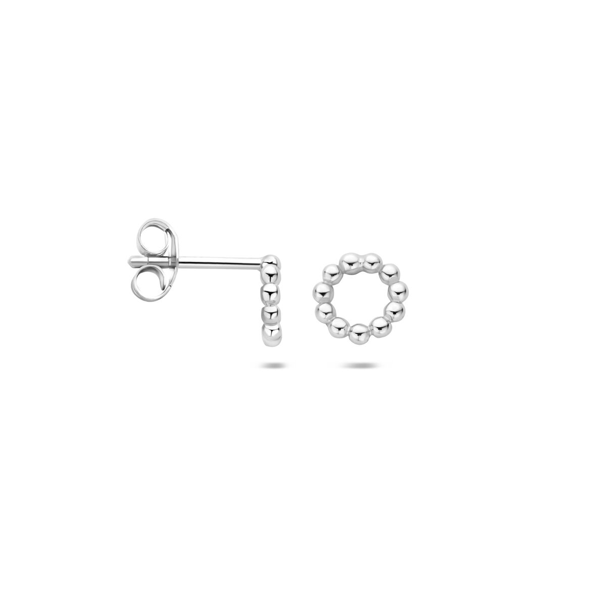 Fantasy Collection Oorbellen rond bolletjes 7 mm zilver