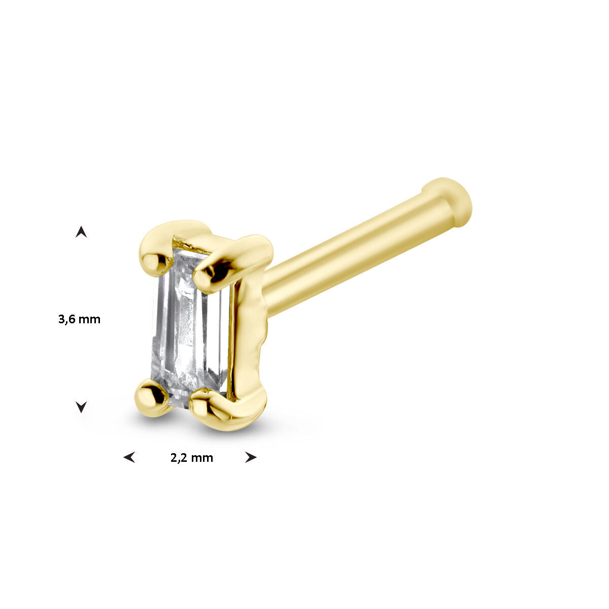 Fantasy Collection 14K Geelgouden Piercing met Zirkonia 4027859