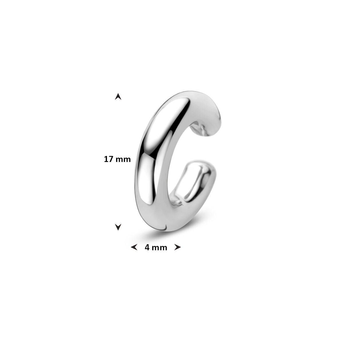 Fantasy Collection Ear cuff 17 mm zilver oorbellen