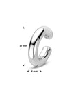 Zilveren gerhodineerde ear cuff 17 mm - 1341292