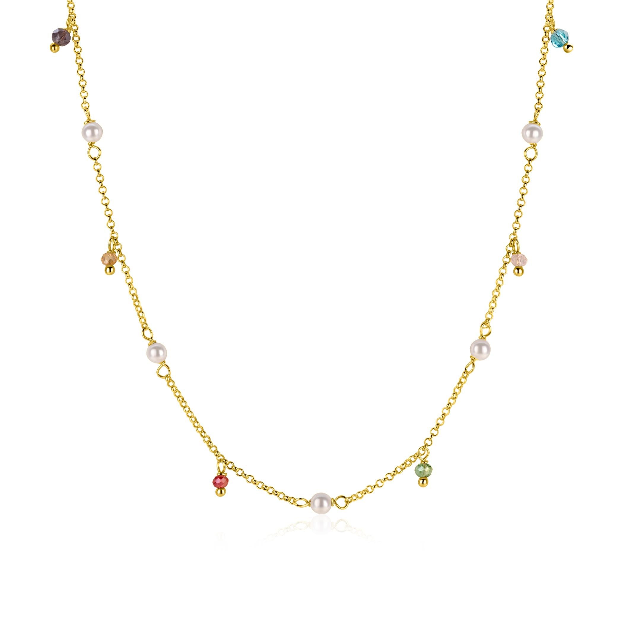 ZINZI Verguld Zilveren Ketting 42-45cm - ZIC2705G