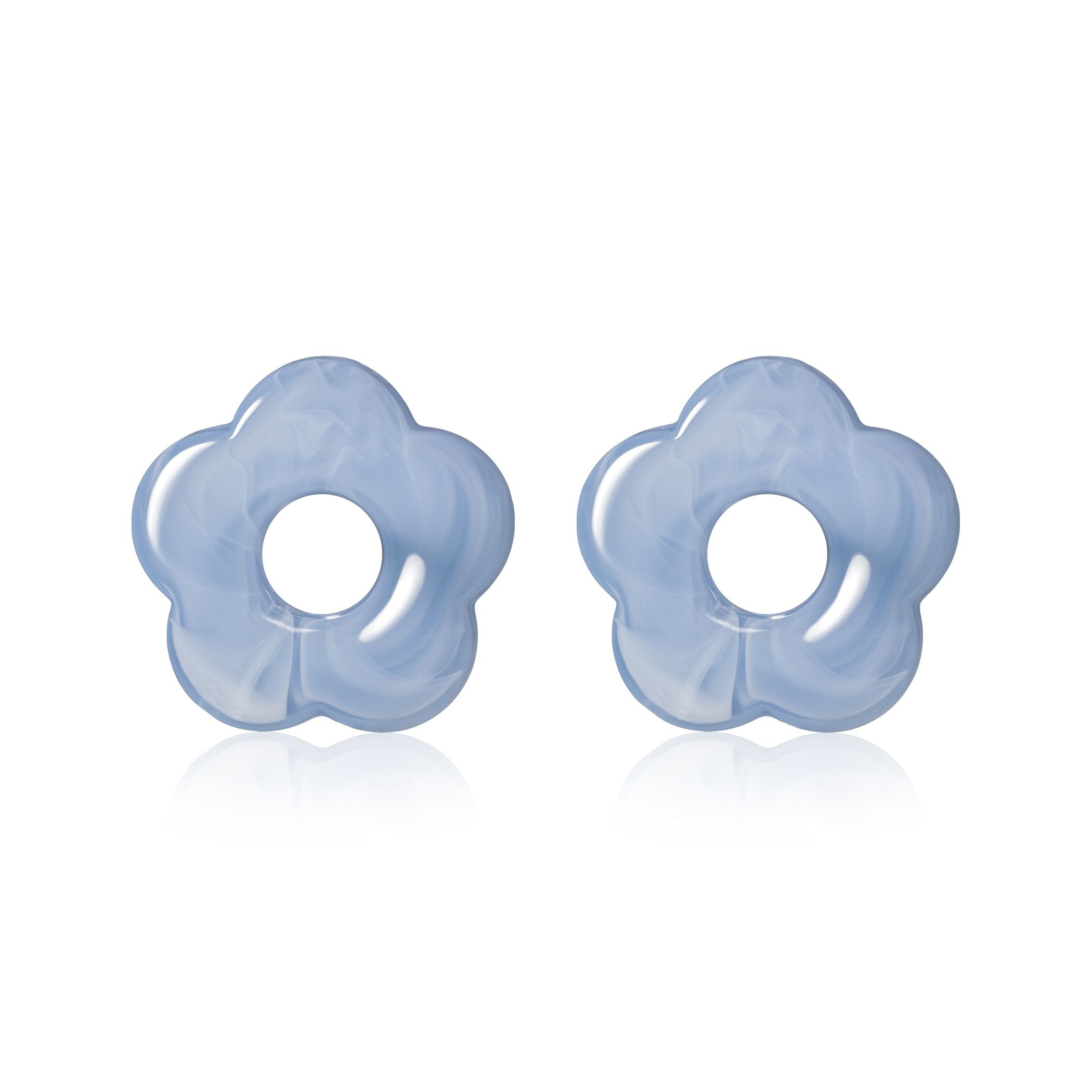 ZINZI Kunststof Oorbedels 26mm blauw - ZICH2720B