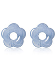 ZINZI oorbedels bloem lichtblauw kunststof 26mm ZICH2720B - PansiteNederland.nl