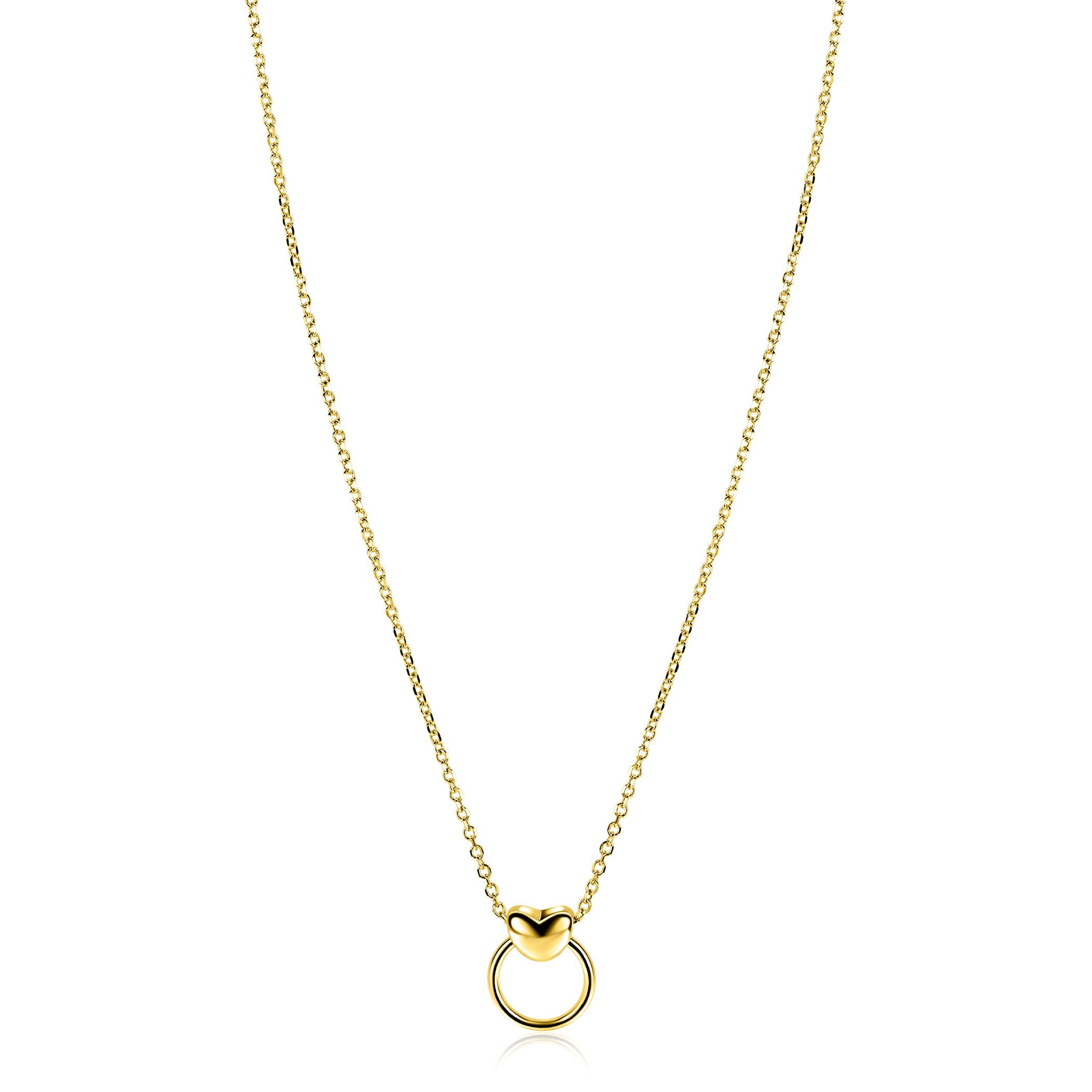 ZINZI Verguld Zilveren Ketting 42-45 cm - ZIC2759