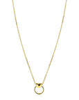 ZINZI Gold Plated Zilveren Ketting met Hart en Ronde Hanger 42-45cm ZIC2759