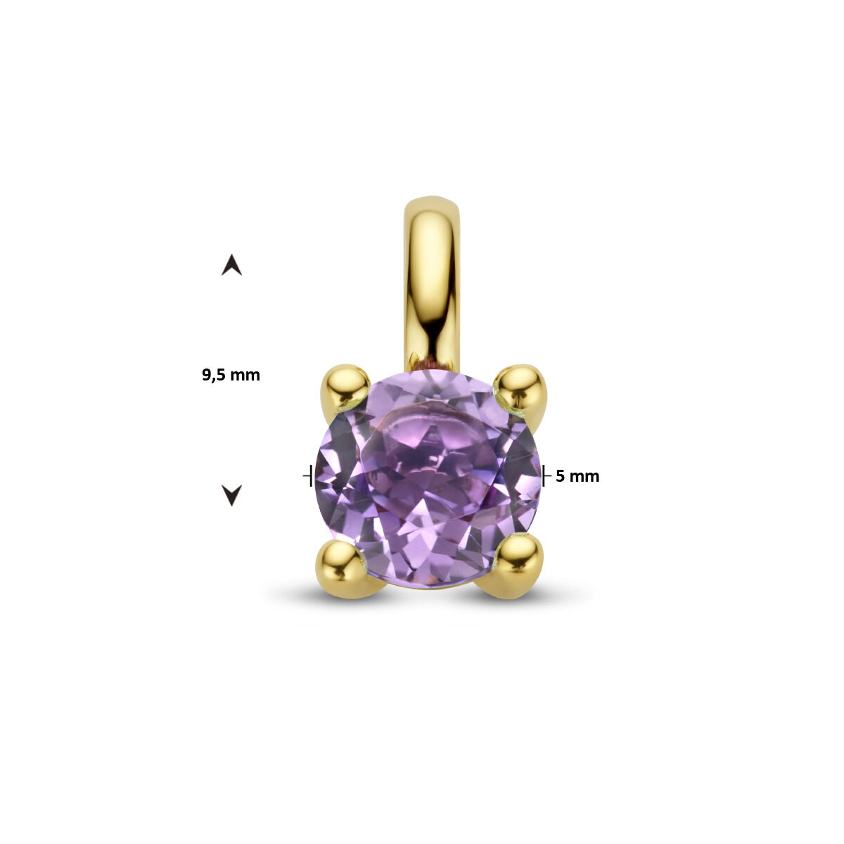 Fantasy Collection Hanger amethist 14K geelgoud