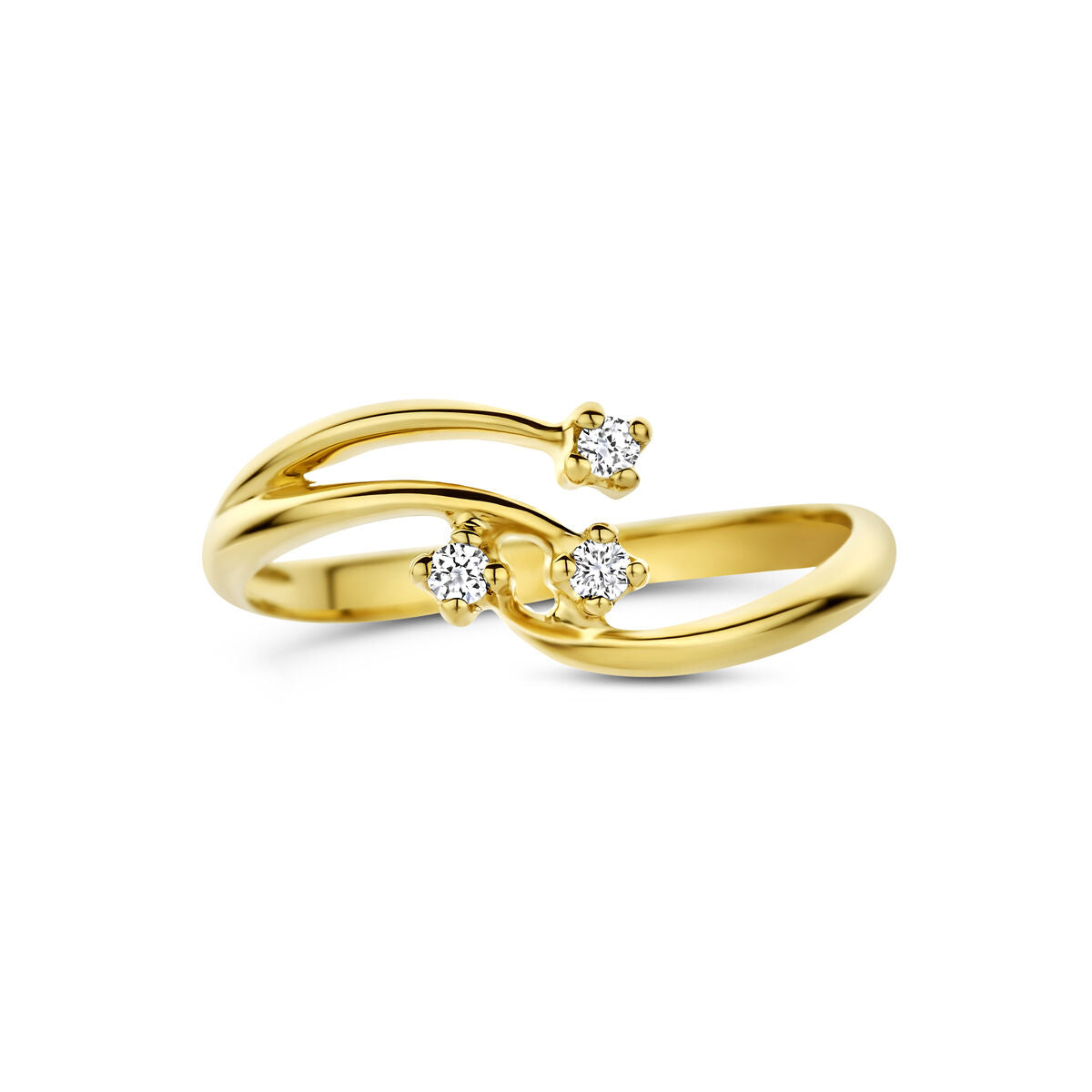 Fantasy Collection Ring lab grown diamant 0.06ct g vs 14K geelgoud