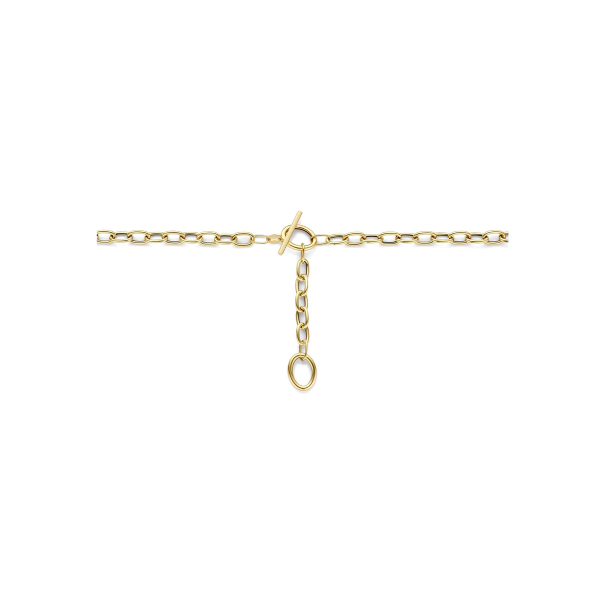 Y-collier kapittelslot 5 mm 14K geelgoud 50 cm