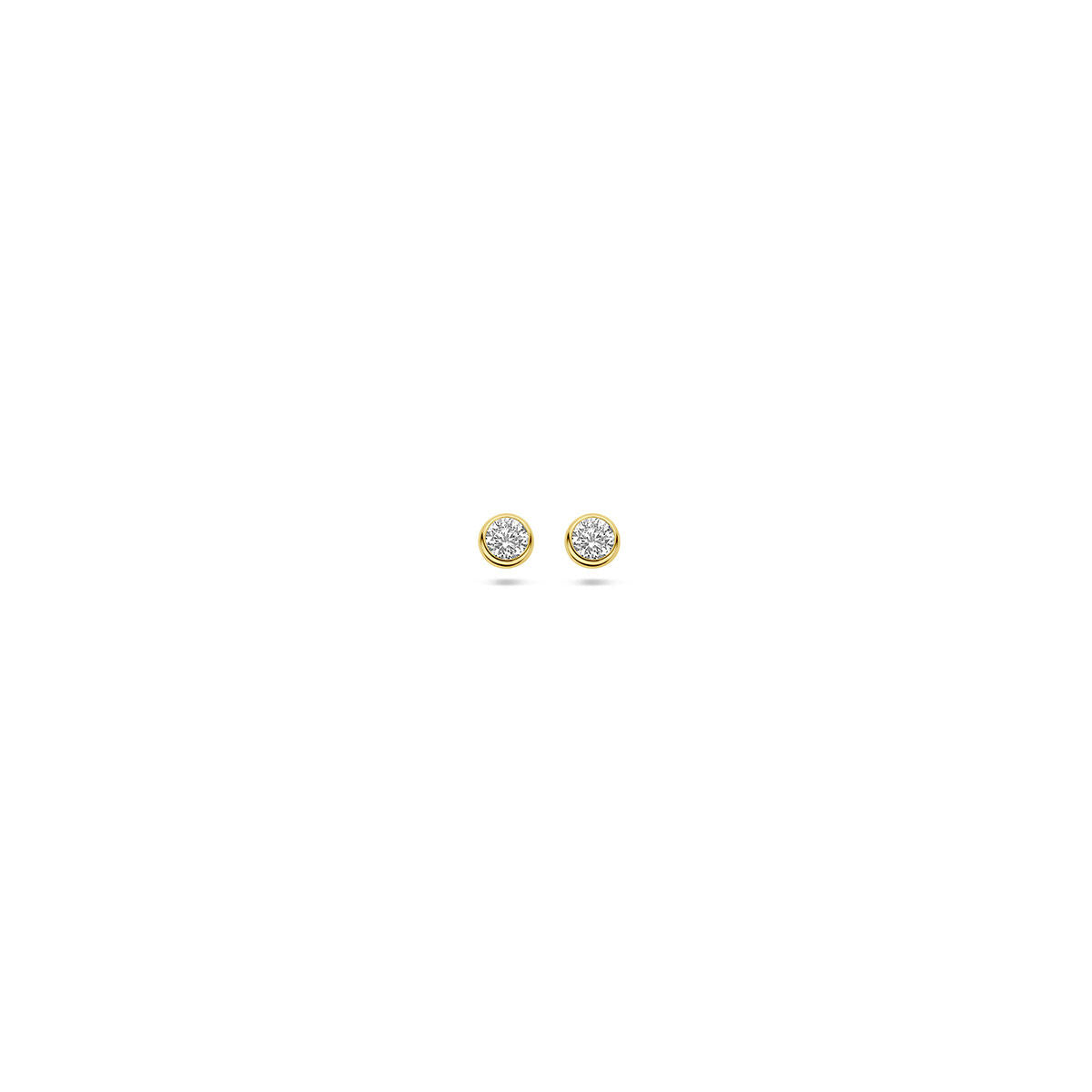 Oorknoppen zirkonia 14K geelgoud – 4000750