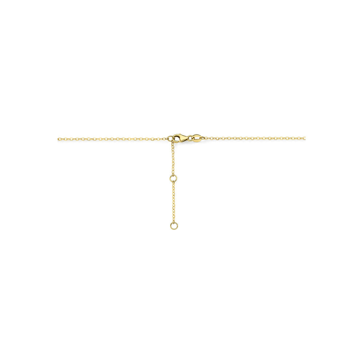 Y-collier diamant 0.21ct h si 14K geelgoud 40 + 2 + 2 cm