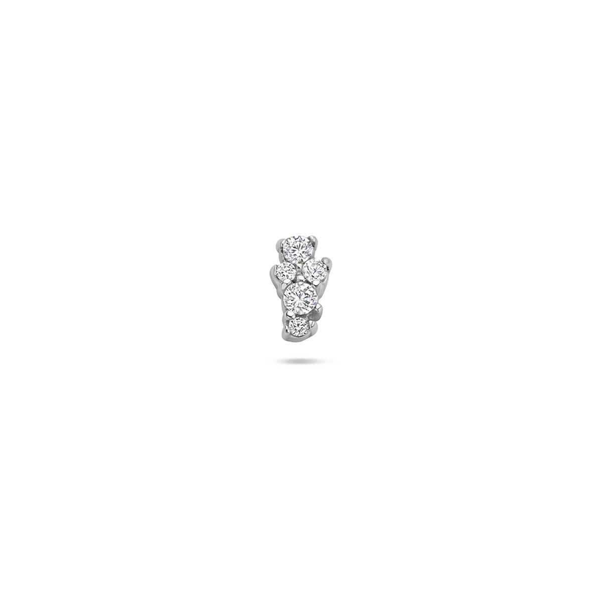 Fantasy Collection Flat back piercing zirkonia 6,5 mm zilver