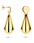 Zilveren vergulde (geel) oorhangers druppel 41 mm 1 micron - 2104114 - PansiteNederland.nl