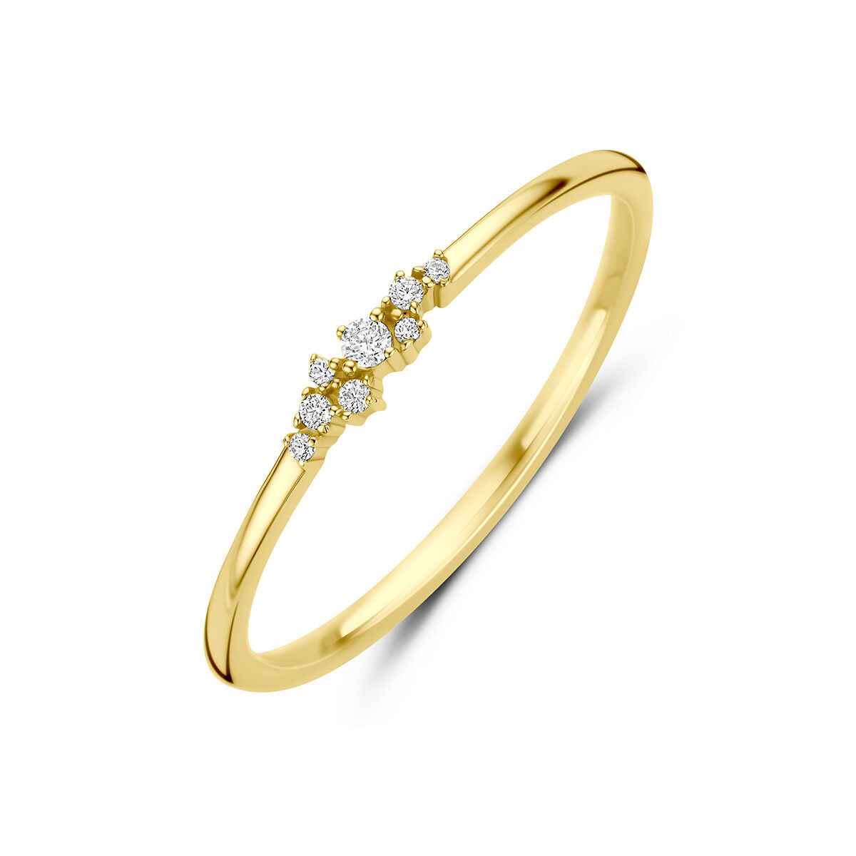 Ring zirkonia 9K geelgoud 2.5 mm