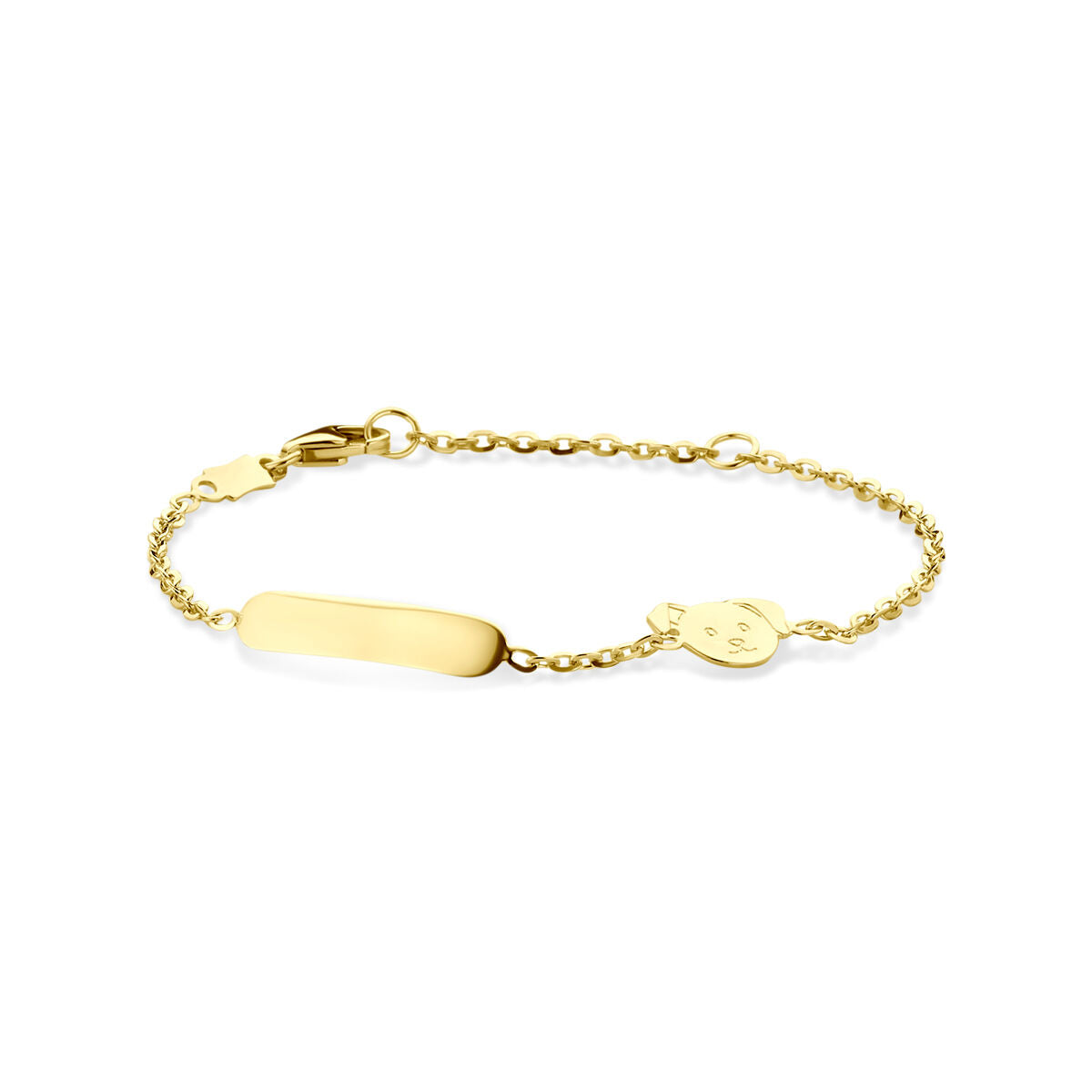 Fantasy Collection Graveerarmband hond 11 - 13 cm 14K geelgoud
