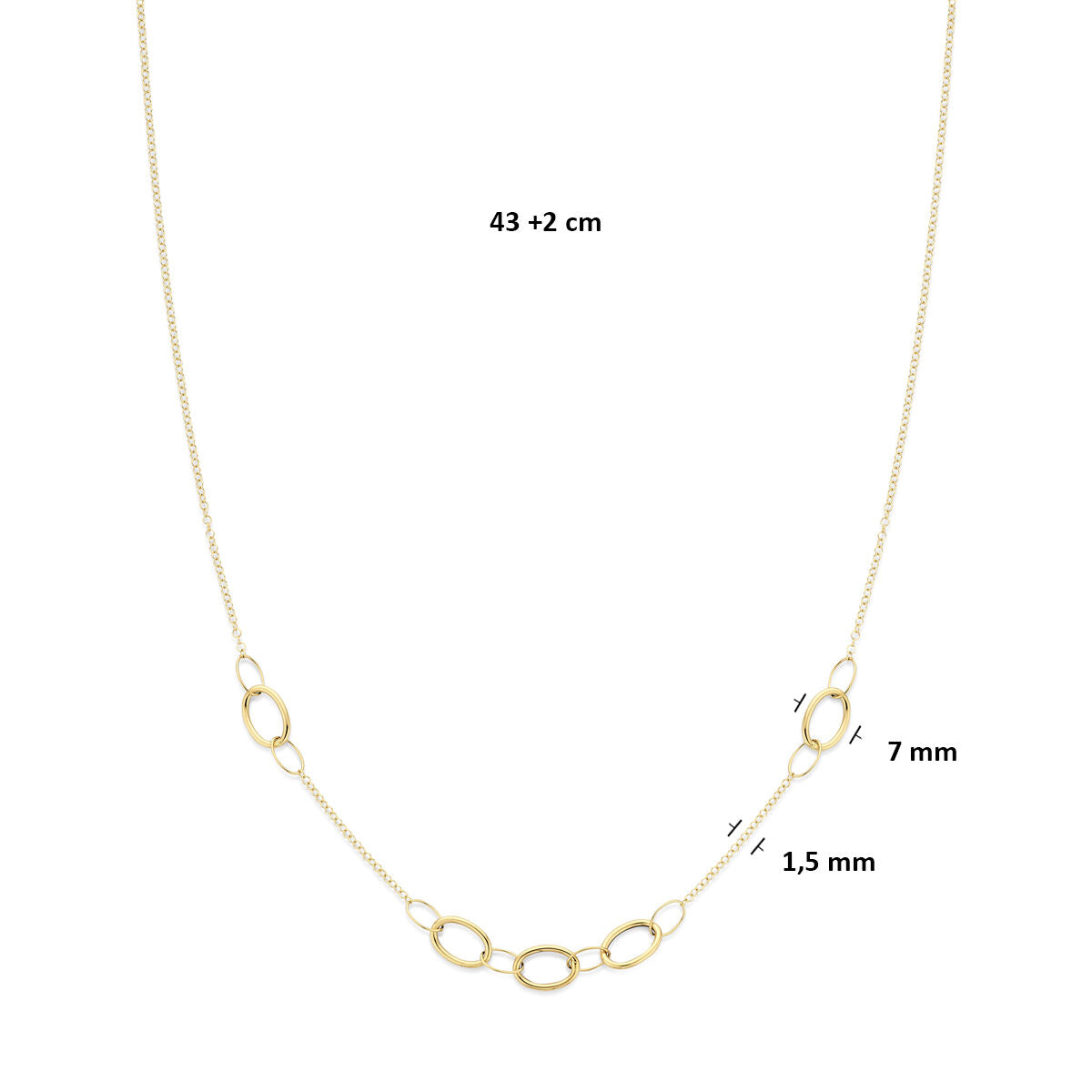 Fantasy Collection Collier 43 + 2 cm 14K geelgoud