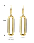 14K geelgouden oorhangers schakel 33 mm - 4034483 - PansiteNederland.nl