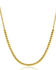 ZINZI gold plated zilveren jasseron ketting met bolletjes schakels 2,5mm breed in het midden 40-45cm ZIC2640G