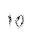 Zinzi 15mm zilveren oorringen organisch gevormd met luxe klapsluiting ZIO2627 - PansiteNederland.nl