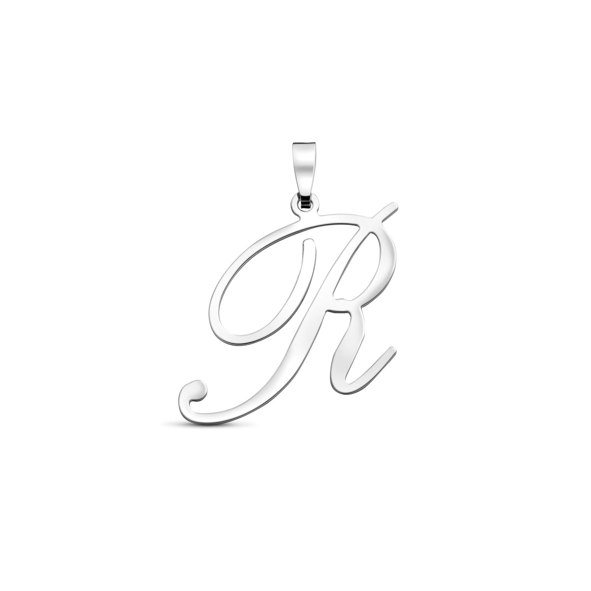 Hanger sierletter R 26,5 mm zilver #Letter_R