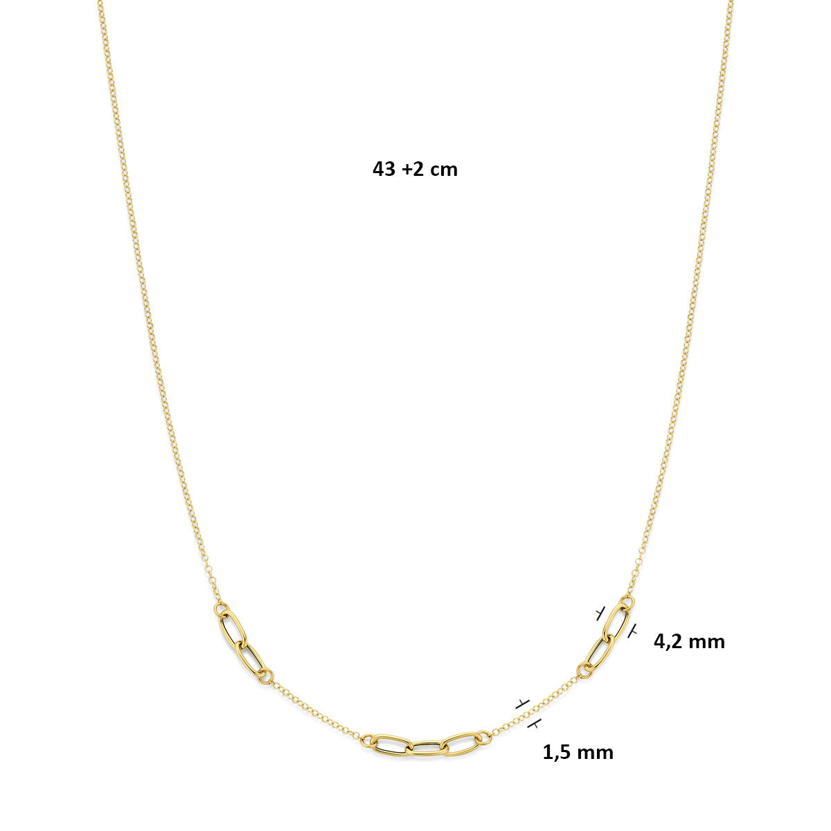 Fantasy Collection Collier 43 + 2 cm 14K geelgoud