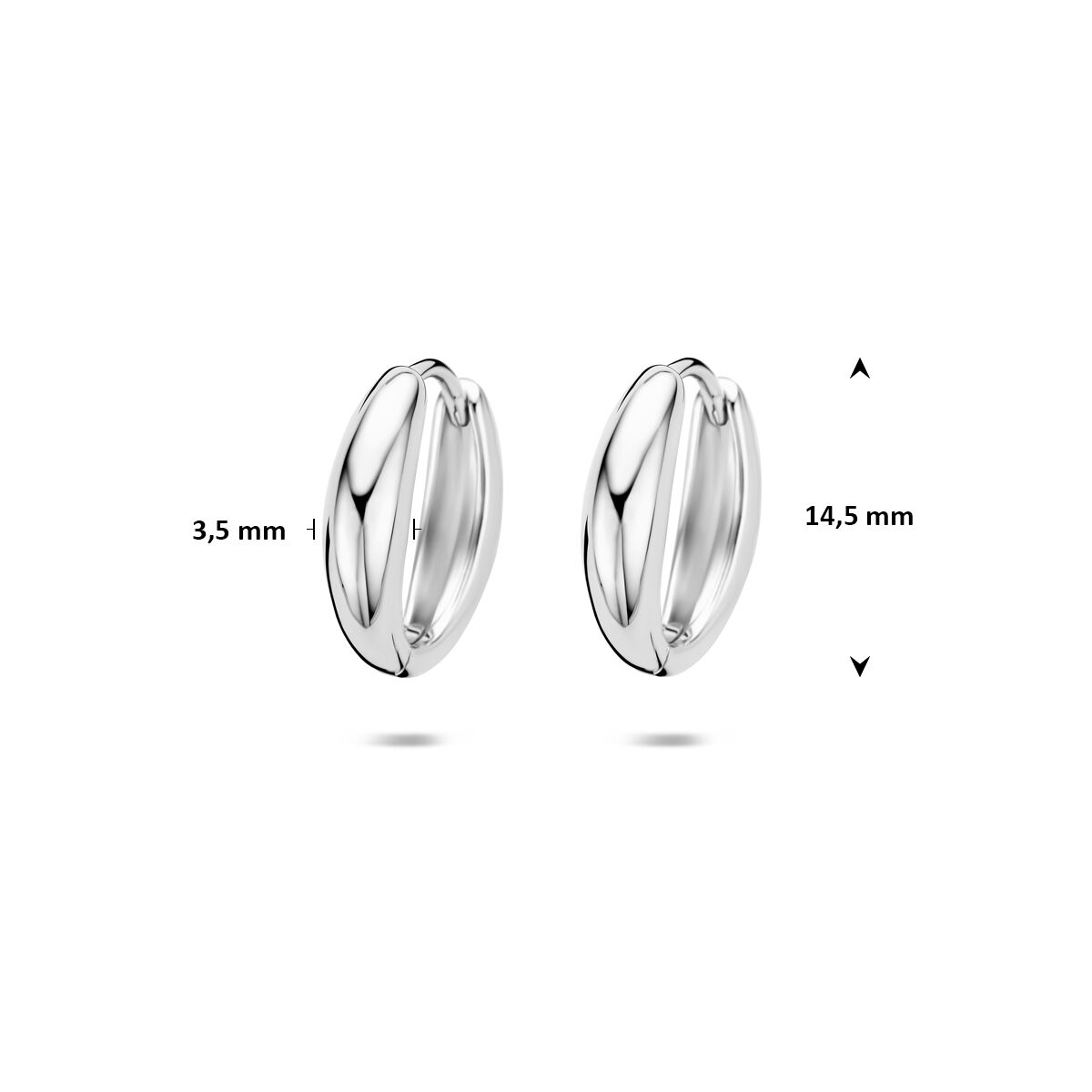 Fantasy Collection Oorbellen 14,5 mm zilver