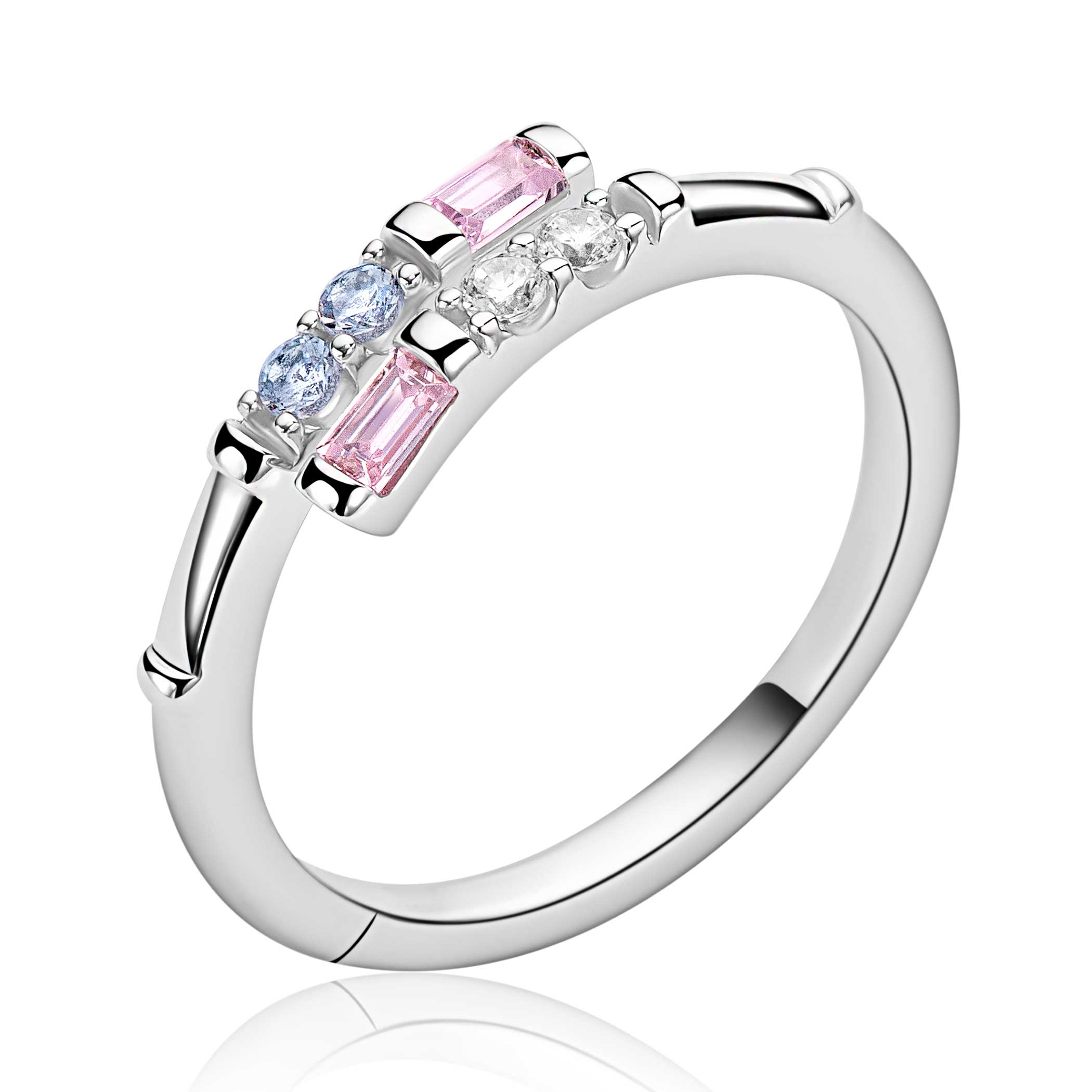 ZINZI Zilveren Ring met Roze Kleursteen - ZIR2868