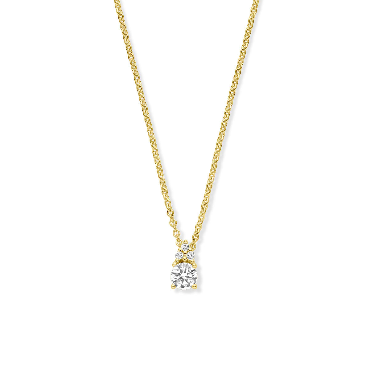 Fantasy Collection Collier diamant 0.27ct h si 43 - 45 cm 14K geelgoud