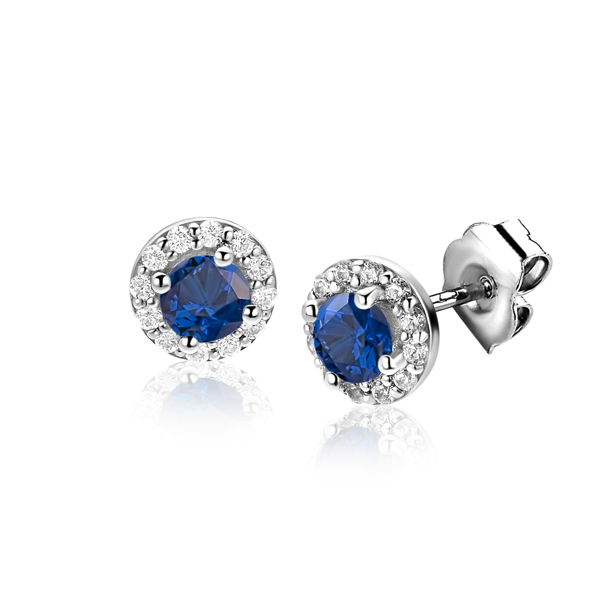 ZINZI Zilveren Oorbellen blauw - ZIO2697B