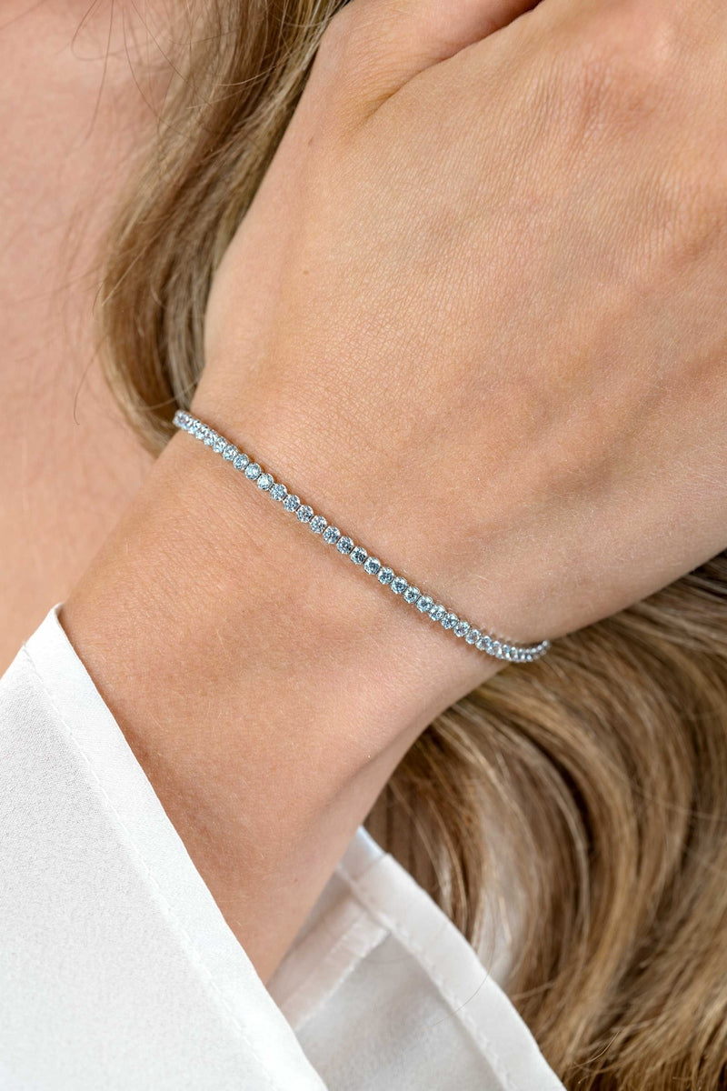ZINZI Zilveren Armband met Witte Zirkonia - ZIA2590