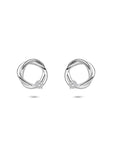Zilveren gerhodineerde oorknoppen zirkonia 10 mm - 1341265