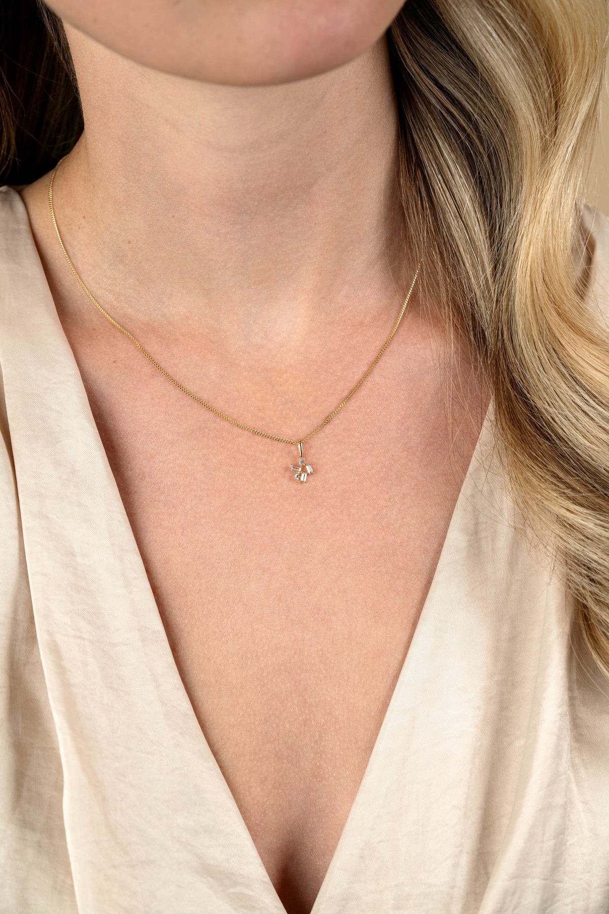 ZINZI 14K Gouden Hanger met Witte Zirkonia ZGH511