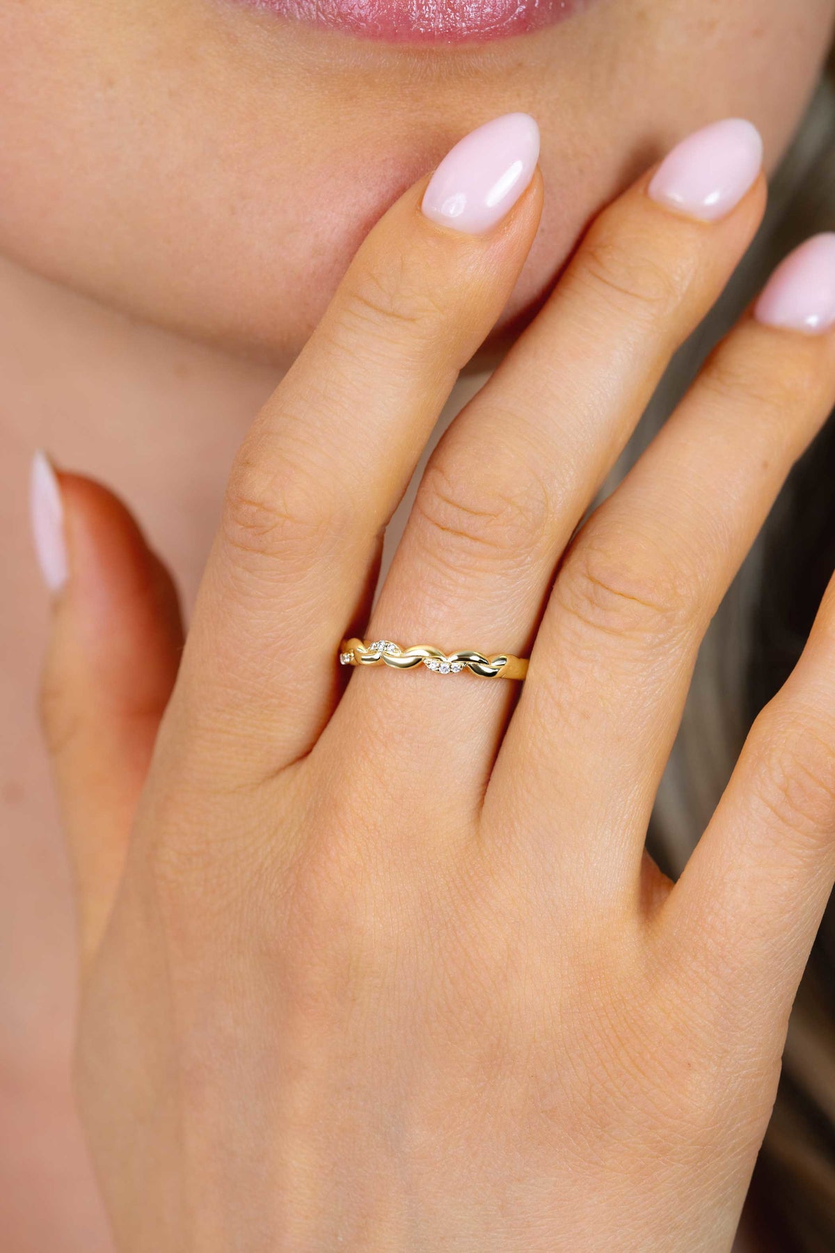 ZINZI Verguld Zilveren Ring met Witte Zirkonia ZIR2875